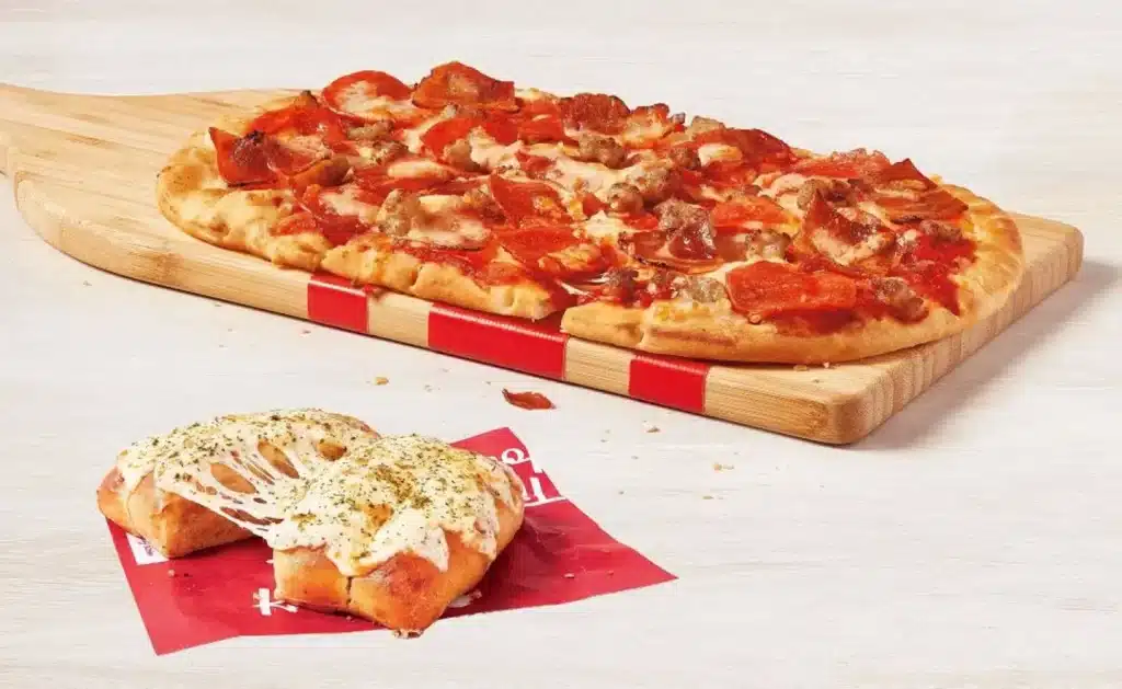Tim Hortons Pizza Menu With Latest Prices & Calories 1 tim hortons flatbread pizza and garlic bread