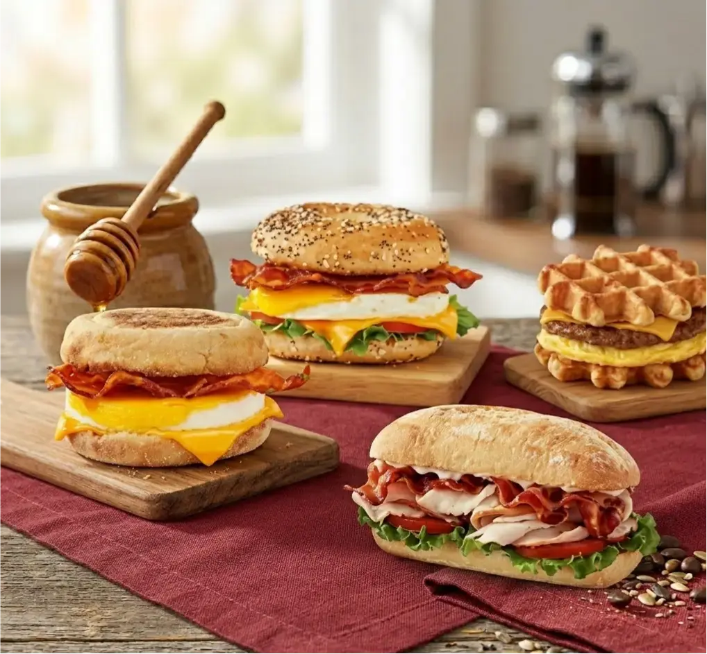 Smoky Honey Bacon Breakfast Sandwich